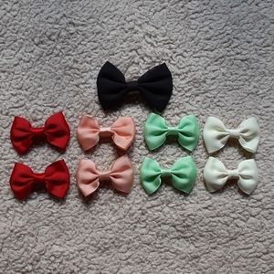 9 pack of hair bow ties